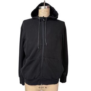 SCOTTeVEST The Hoodie Cotton Full Zip Black Multi Pocket Travel Sweatshirt Men M